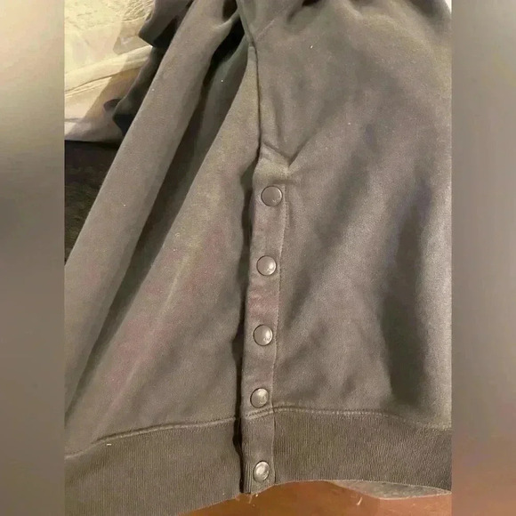 Abercrombie & Fitch Fleece Sweatshirt Pullover Oversized Snap Side XXS - Picture 4 of 5